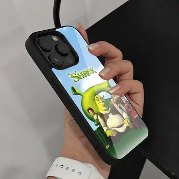 Shrek телефон случай за Iphone 15 14 13 12 11 Pro Max Mini 8 Plus Se Xr X Xs 2020 PC + TPU капак
