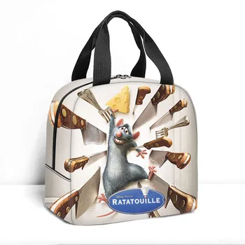 Disney Ratatouille преносим термичен охладител голяма пазарска чанта за пикник за храна Чанти за обяд за пътуване на деца Детска училищна изолирана чанта за обяд