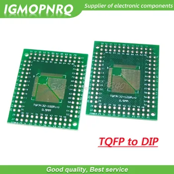 5PCS FQFP TQFP QFP 32 44 64 80 100 LQFP към DIP трансферна платка DIP Pin Board Pitch адаптер QFP32 QFP4 QFP64 QFP80 QFP100 към DIP