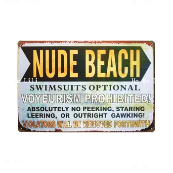 голи плажни бански костюми по избор ретро реколта метал калай знак