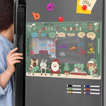 Магнитен хладилник Planner Хладилник магнит дъска за писане Коледа хладилник магнитни дъски изтриваеми анти-надраскване лепило за отпуск