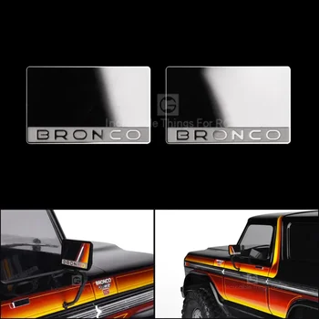 2pcs Симулация от неръждаема стомана обектив за задно виждане огледален за 1/10 RC верижен автомобил Traxxas TRX4 Bronco Ford DIY части играчки