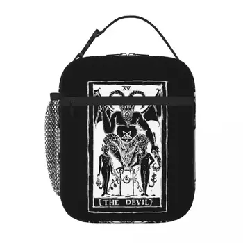Дяволската карта Таро от Шейн от мъртвите Обяд Tote Lunchbox Термо храна чанта термичен охладител чанта