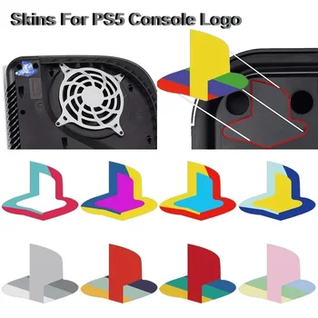 За PS5 конзола по поръчка 12 бр. Винил Decal кожата стикер за PS5 гланцово лого подложка за PS5 диск цифрова версия аксесоари