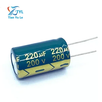  5pcs / партида 220UF 200v 220UF алуминиев електролитен кондензатор размер 18 * 30mm 20%