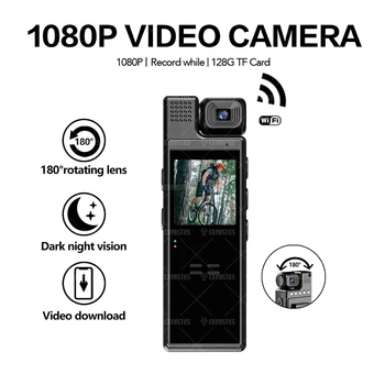 L9 Камера за действие HD 1080P Задна джобна камера 180 ° Въртяща се видеорекордер Мини видеокамера Dashcam Moto камера Спортна DV