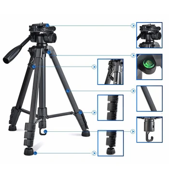 Професионален видео статив Хоризонтален монтаж камера статив за DSLR камери видеокамери мини проектор