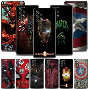 Marvel Heroes Ironman Спайдърмен калъф за Samsung Galaxy A13 4G A21S случай A13 A14 A23 A24 A02 A03 A04S A11 A12 A22 силиконов капак