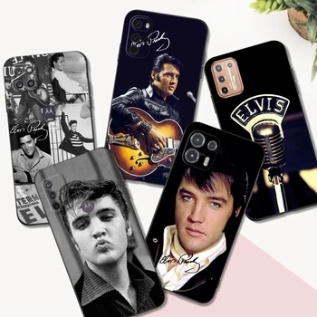 Черен Tpu калъф за Motorola Moto G52 G32 G82 G42 G60 4G G60S G71 G9 Play Plus Power One 5G Ace Elvis Presley Kiss Luxury