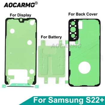 Aocarmo за Samsung Galaxy S22+ LCD дисплей лепило предна рамка лепило батерия заден заден капак пълен комплект стикер S22 плюс 6.6 ''