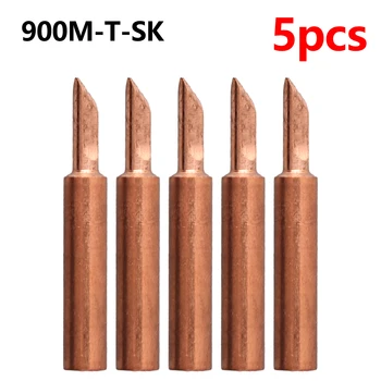 5pcs 900M-T чист меден поялник главата инструмент спойка съвет B / I / IS / K / SK / 1C / 2C / 3C / 4C / 0.8D / 1.2D / 1.6D / 2.4D 3.2D заваряване инструмент
