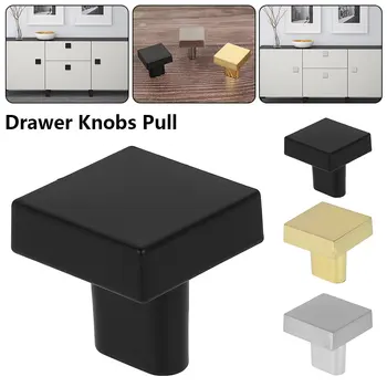 Nordic Fresh Square Cabinet Knobs Black, Gold, Silver Cupboard Drawer Knob Дръжки Pulls Мебели Начало Декор DIY дръжка на вратата