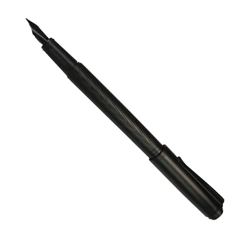 Yongsheng Black Samurai Fountain Pen Висок клас изящни студентски подаръчни писалки Титан 0.5mm F Nib училище офис писане на консумативи