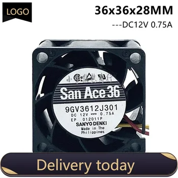 New San Ace 36mm сървърен вентилатор 3628 36x36x28mm DC12V 0.75A 9GV3612J301 вентилатор за охлаждане на сървъра