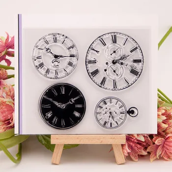 часовников циферблат прозрачен прозрачен силиконов печат за печат DIY скрапбукинг фотоалбум декоративни ясни печатни листове