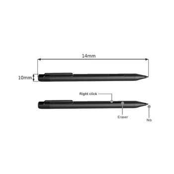 За Microsoft Surface 3 Pro3/4/5/6/Book/Laptop капацитивна писалка 1024 нива на налягане с екстрактор на върха + връх -черен