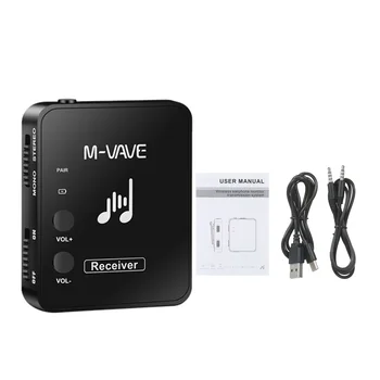 M-VAVE WP-10 2.4GHz безжичен приемник за ухо Акумулаторен приемник на безжична система за предаване на монитори за слушалки