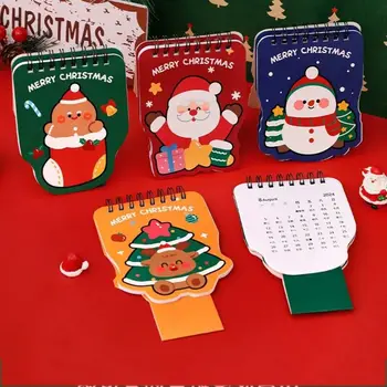 Карикатура 2024 Коледен календар Творчески сладък мини настолен календар Хартия занаят специална форма календар работен плот