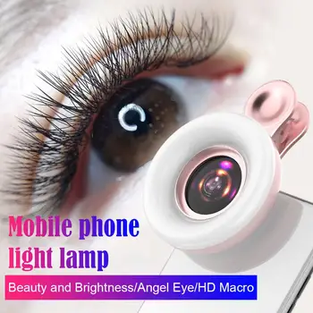 Акумулаторен клип на 15X LED светкавица светлина фотография 50 лампа макро мобилен телефон макро селфи LED запълване селфи обектив светещ T1D7