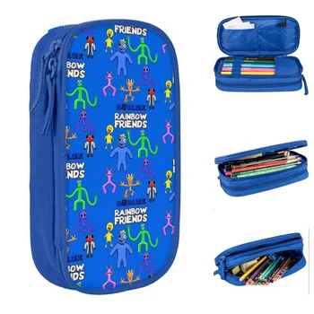 Rainbow Friends Game Карикатура молив случай моливи писалка кутия за студент голяма чанта за съхранение училищни пособия подарък канцеларски материали