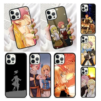 Fairy Tail Lucy Natsu Калъф за телефон за iPhone 15 SE2020 6 7 8 Plus XR XS за Apple 13 11 12 14 Mini Pro Max Cover coque fundas