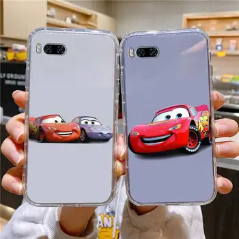Автомобили L-Lightning M-McQueen телефон случай за Huawei Mate P10 P20 P30 P40 P50 Smart Z чест 50 60 70 Pro Lite прозрачен калъф