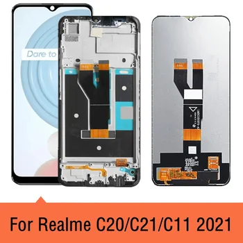 6.5'' За Oppo Realme C20 C21 RMX3201 RMX3063 LCD дисплей сензорен екран дигитайзер събрание за Realme C11 2021 дисплей
