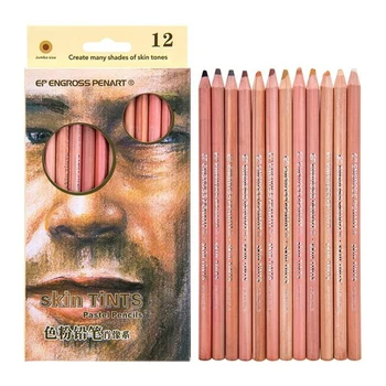 12pcs/Set Творчески цветни моливи Професионални дървени меки пастелни моливи за студенти Канцеларски писалки за рисуване Училищно изкуство