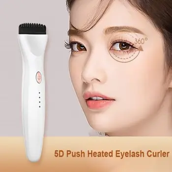5D Push Heated Eyelash Curler 3 режима Електрически мигли за очи Присаждане на мигли Дълготраен инструмент за грим Hot Viewer ホットビューラー