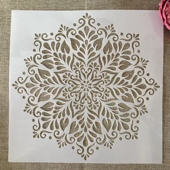 30*30cm Геометрия Mandala тотем DIY наслояване шаблони живопис скрапбук оцветяване щамповане албум декоративен шаблон