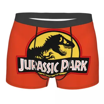Персонализирана Джурасик парк динозавър печат боксерки шорти мъжки слипове бельо смешно долни гащи