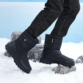 New Arrival Маратонки Мъже Жени Водоустойчиви туристически обувки Супер топли снежни ботуши Спортни обувки за ходене на открито Унисекс обувки за глезена