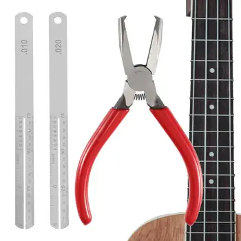 Guitar String Cutter Tool Guitar Restringing Tool Ергономичен дизайн Fret Flat Nose Plier String Changing Kit Stringed Instruments
