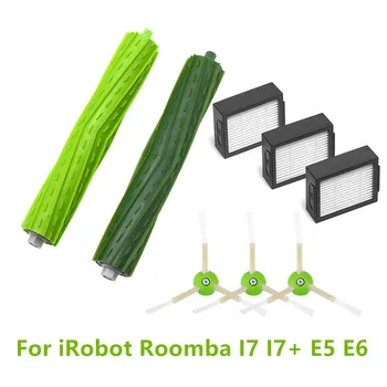 8pcs/set Странични четки Hepa филтър ролкова четка за iRobot Roomba I7 I7 + E5 E6 метене робот аксесоари