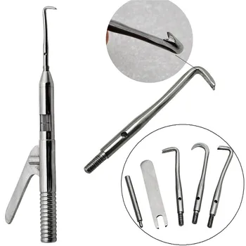 1 Комплект за отстраняване на зъбни коронки Автоматичен / ръчен комплект пистолет с една ръка Инструменти за стоматологичен хирургически инструмент от неръждаема стомана със съвети