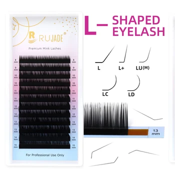 L Индивидуално разширение на миглите L+ LC LD LU(M) Къдрици Фалшиви мигли Ръчно изработени корейски консумативи за мигли Matte Black Soft Makeup Cilios