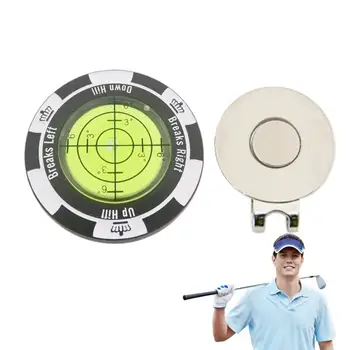Покер чип голф маркер висока точност топка поставяне четец голф обучение оборудване с шапка клип голф топка маркери за мъже и