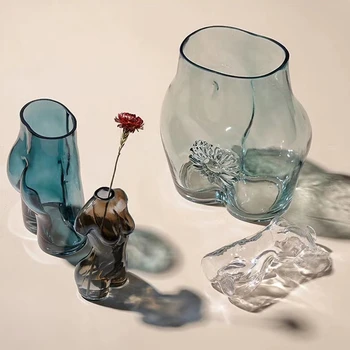 Артистично творчество на тялото Ръчно изработени стъклени вази и цветни изделия Модерна светлина Лукс Просто скандинавско проучване Персонализирана декорация