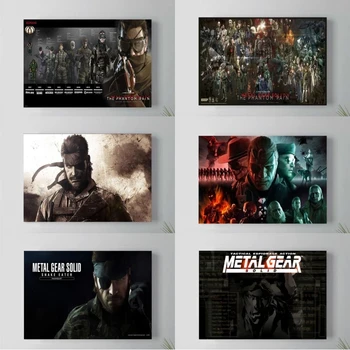 Metal Gear Solid Mgs видео игра фигура плакат и печат платно изкуство живопис стена картини за хол декорация дома декор