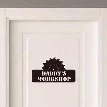 Метална табела Знак за име на работилница за работник Дърводелец Производител на шкафове Домакинство Дядо Съпруг Ден на бащата Подарък за рожден ден