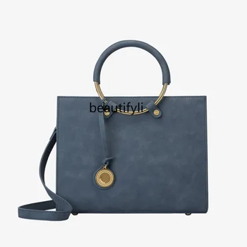 zq 520 подарък за съпруга пръстен чанта синя преносима чанта пратеник дамска чанта лято