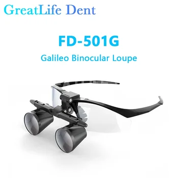 GreatLife Dent 2.5X 3.5X FD-501G KWS Dentisit Хирургическа хирургия на фаровете Медицинска рамка Стоматологична лупа Galileo Binocular Loupes