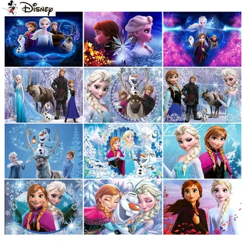 Disney Cartoon Frozen Anna Princess Wall Art Canvas Painting Nordic Posters and Prints Стенни картини за хол декор