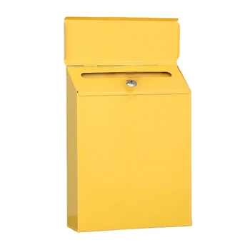1 бр. Пощенска кутия със заключваща стена висяща ключ висяща кутия Външна пощенска кутия е подходяща за малки писма от пощенски кутии с желязна врата