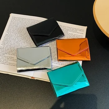 Simple Fashion Lady Card Holder Портмоне Дамска чанта Портфейл за карти Мода Pu Кожени малки чанти за женски чанти Притежател на идентификационни данни