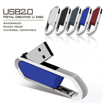 USB флаш устройство 32GB 16GB pendrive 64GB метално оборудване за съхранение Ключодържател 4gb памет Висока скорост 128GB usb2.0 флешка за PC