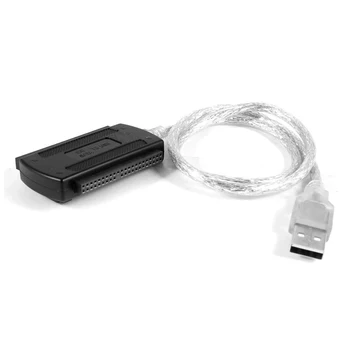 PC USB 2.0 към SATA IDE 40 пинов кабелен адаптер за 2.5 3.5 твърд диск