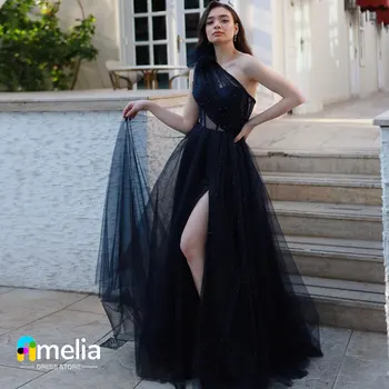 Amelia One Shoulder Dubai Prom Dress Вечерна рокля без ръкави с дължина на пода Летни жени Сватбени рокли 2023
