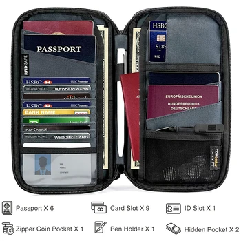 Hot Travel Wallet Притежател на семеен паспорт Аксесоари за пътуване Чанта за документи Картодържател Творчески водоустойчив организатор на калъфи за документи