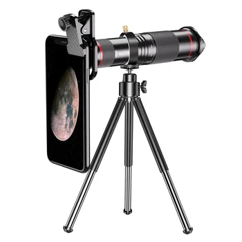 48X оптичен телескоп телефото обектив клип за мобилен мобилен телефон камера със селфи статив